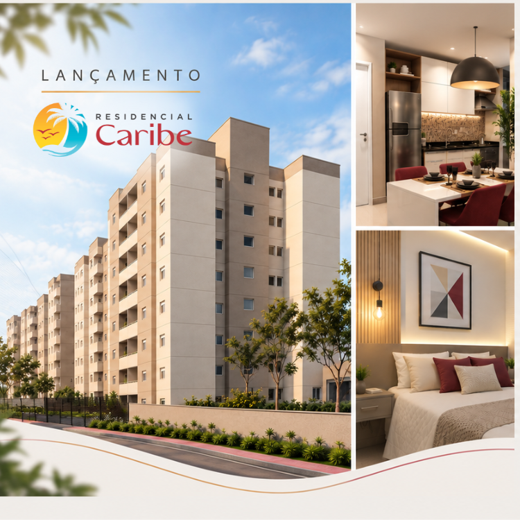 Residencial Caribe: edifícios e imagens dos ambientes