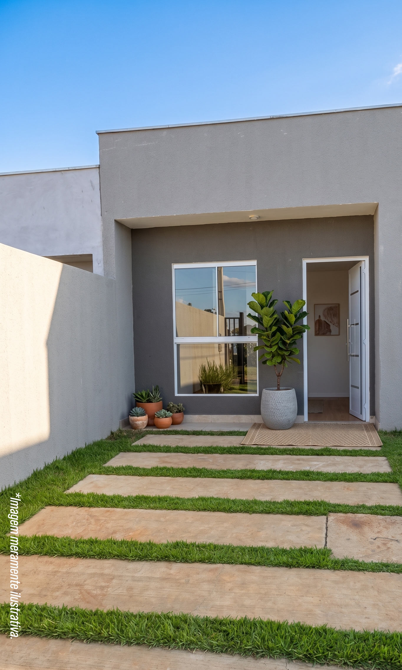 Fachada de uma casa do Residencial Parque Vista Bárbara. Imagem meramente ilustrativa.