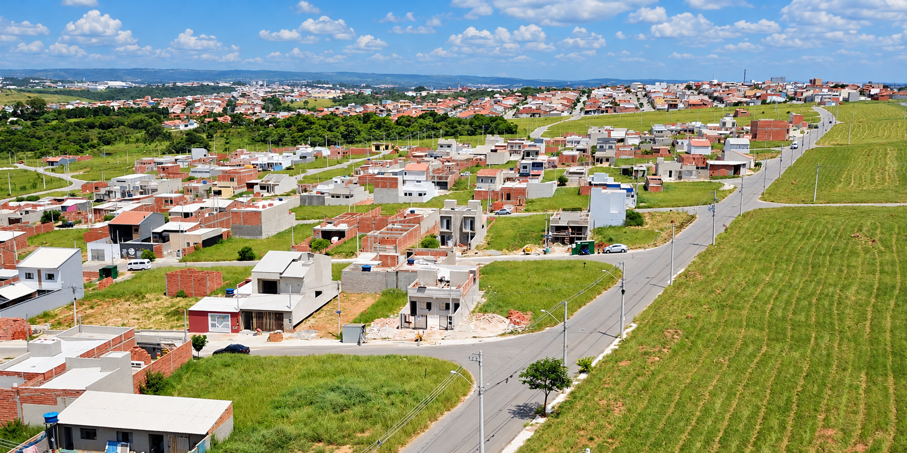 Terrenos e áreas residenciais