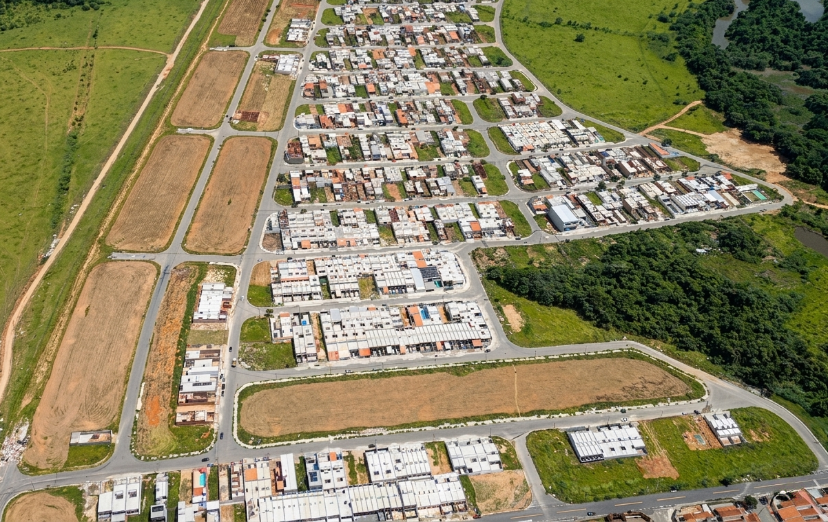 Vista aérea do Residencial Parque Vista Bárbara, em Sorocaba